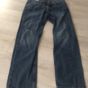 Blue 28X30 holister strait jeans